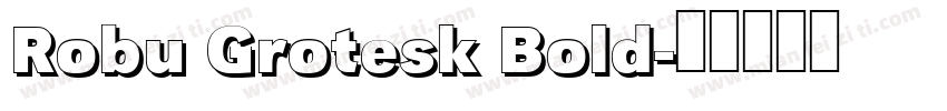 Robu Grotesk Bold字体转换